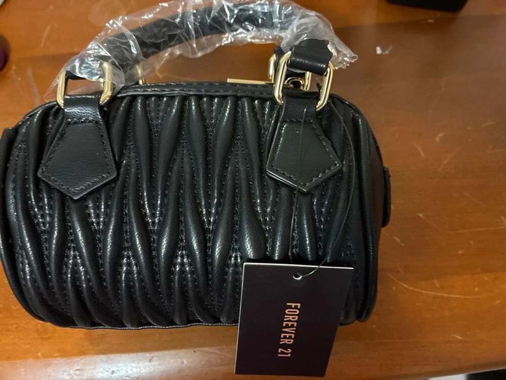 NWT mini black purse bag satchel forever 21